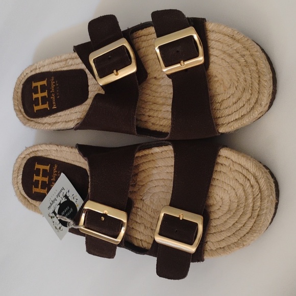 NEW Haute Hippie Suede Slides - Picture 1 of 5